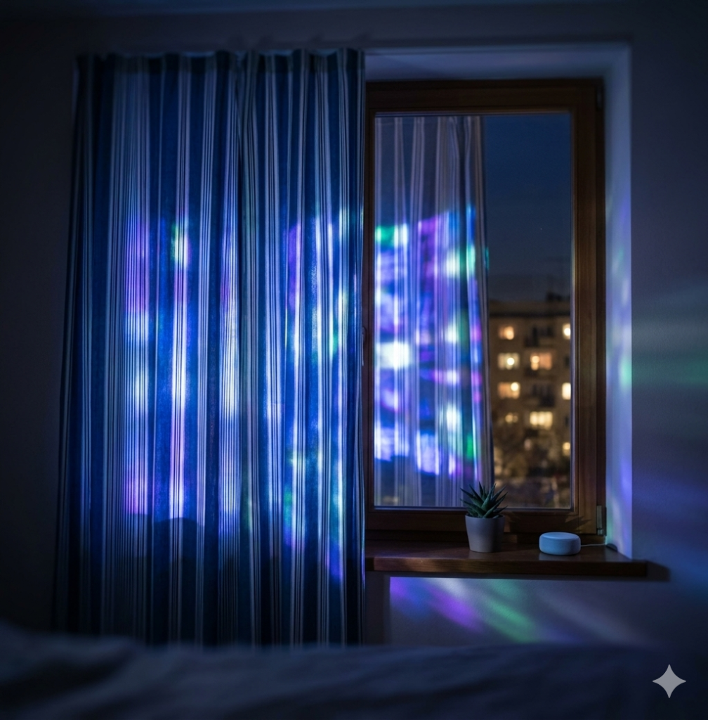 simulazione TV con led domotica per casa sicura
