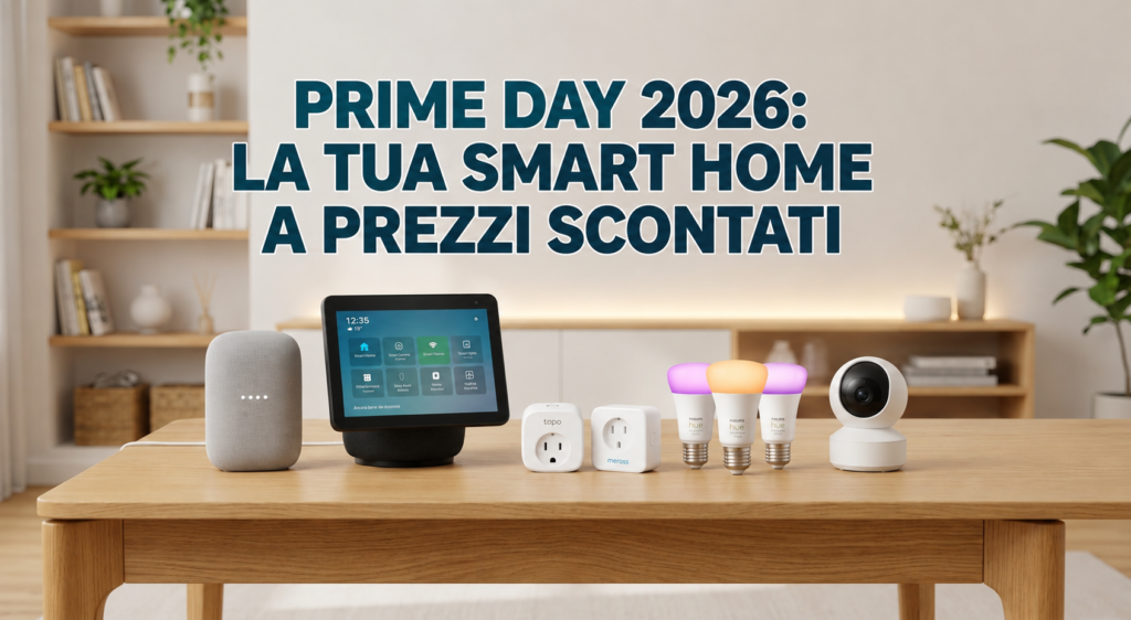Dispositivi per la casa intelligente acquistati con le offerte domotica prime day.